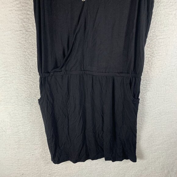 Calvin Klein Swim Cover-Up Women's L/XL Black Rayon Surplice Neck Racerback 9862 - Picture 3 of 10